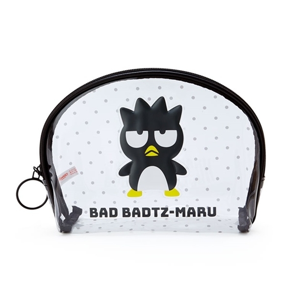 【震撼精品百貨】Bad Badtz-maru 酷企鵝~日本三麗鷗sanrio酷企鵝餃形透明化妝包(點點款)*93612