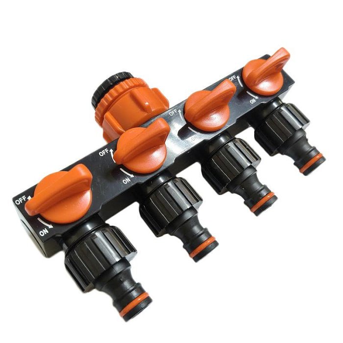 【珍愛頌】N707 塑料 一分四分流器 分水器 獨立開關 一進四出 分流器 五通分流器 洗衣機 水槍 閥門 水龍頭接頭