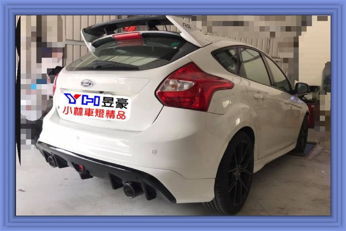 【小林車燈精品】全新 FOCUS 13-15 MK3 類RS版 可單出/雙出 後下巴 ABS 附煞車燈 素材件 特價中