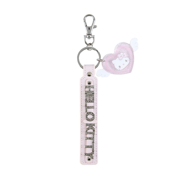 【震撼精品百貨】Hello Kitty 凱蒂貓~日本三麗鷗sanrio KITTY千禧風鑰匙圈-粉*93181