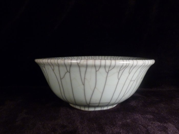 古玩軒~官窯大開片冰裂瓷器.鐵線金絲.(非哥窯.鈞窯.越窯.汝窯