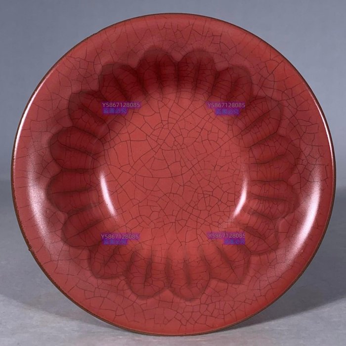 宋汝窑红釉双层镂空碗，高7直径15cm，2001066 鈞窯汝瓷建窯【老窯堂