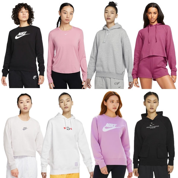 【領券再折】Nike 女裝 長袖上衣 DQ5833-010/FN2802-699/DJ7669-063/CJ2664-528/CU6404-094/DC3940-100/DC5139-616/CZ8897-010