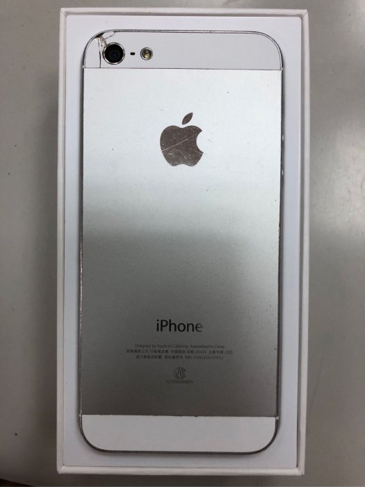 Apple iPhone 5 16G(A1429) 銀色二手中古手機功能正常無故障附盒