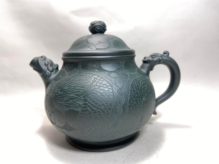 中国宜興紫砂壺 中國宜興紫砂壺～龍鳳潘壺/天青泥/鲍宜明/大品| Yahoo拍賣