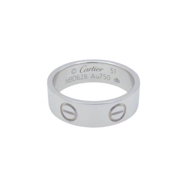 Cartier 卡地亞 18K白金 LOVE RING 戒指 51 B4084700 【二手名牌BRAND OFF】