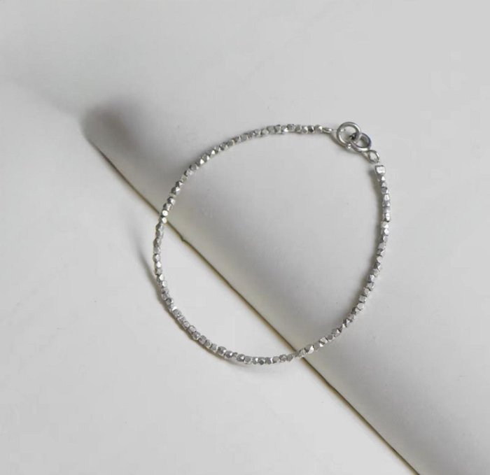 清邁【轉運八菱角◎純銀手鍊】開運平安闢邪防小人養顏養生健康銀離子祛