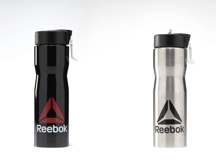 CodE= REEBOK METAL WATER BOTTLE 不鏽鋼運動水壺(黑.銀)FI2403