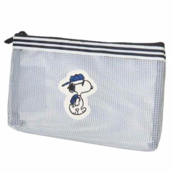 小禮堂 Snoopy 史努比 網格筆袋 (酷哥款)