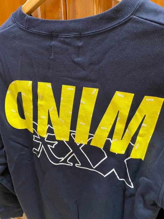 GOD SELECTION XXX WIND AND SEA 聯名藍色棉T 大學棉T MADE IN JAPAN