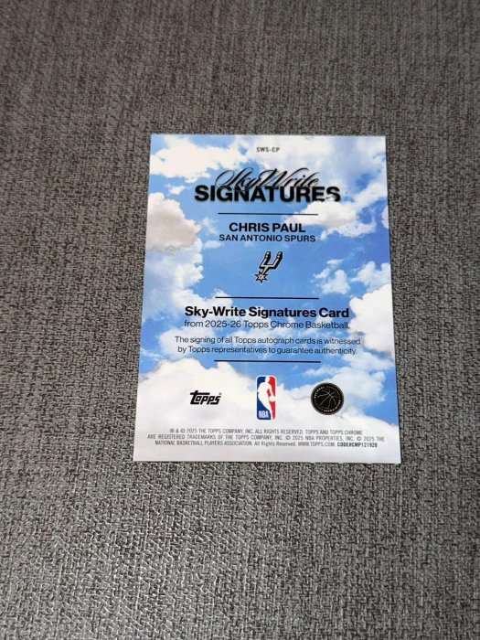 限量/75 Chris Paul Topps Chrome 簽名Auto 2025-26 | Yahoo拍賣
