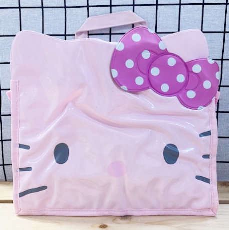 【震撼精品百貨】Hello Kitty 凱蒂貓~日本SANRIO三麗鷗KITTY造型提袋~粉大頭*03973