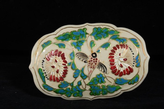 【多寶屋】■宋時代　汝窯　天青釉　刻花紋　童子枕　大磁枕　極品NC41■