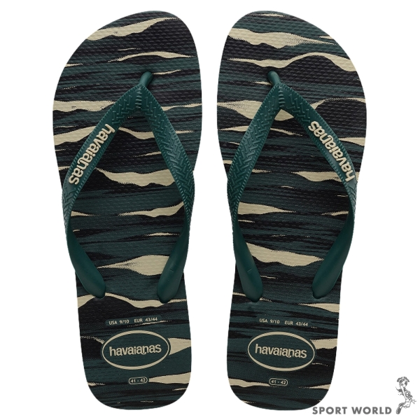 Havaianas 哈瓦仕 夾腳拖鞋 男鞋 女鞋 迷彩綠【運動世界】4141398-5266