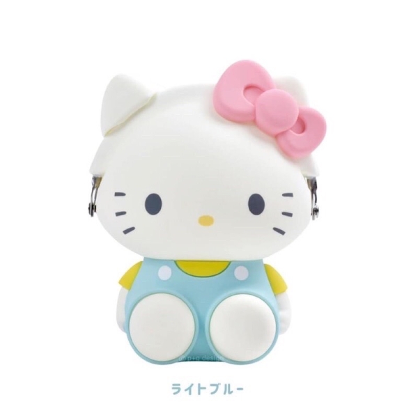 【震撼精品百貨】Hello Kitty 凱蒂貓日本SANRIO三麗鷗 Kitty 造型矽膠零錢包 p+g design (淺藍坐姿款)*78255