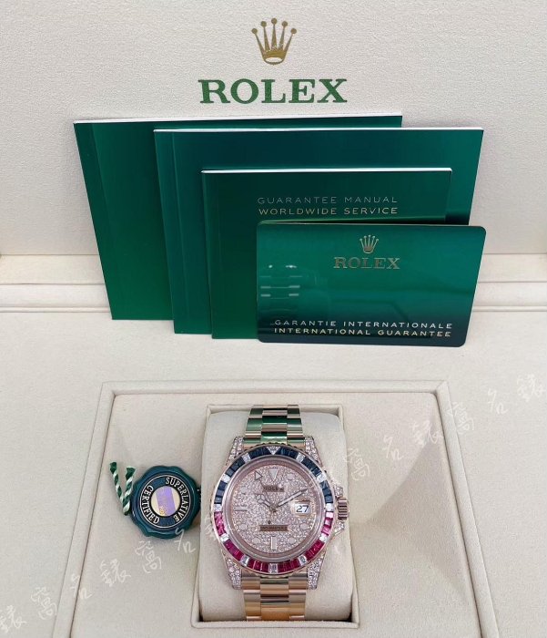 現貨】Rolex 勞力士GMT 二地時間126755 玫瑰金沙士21年原鑲鑽石116595