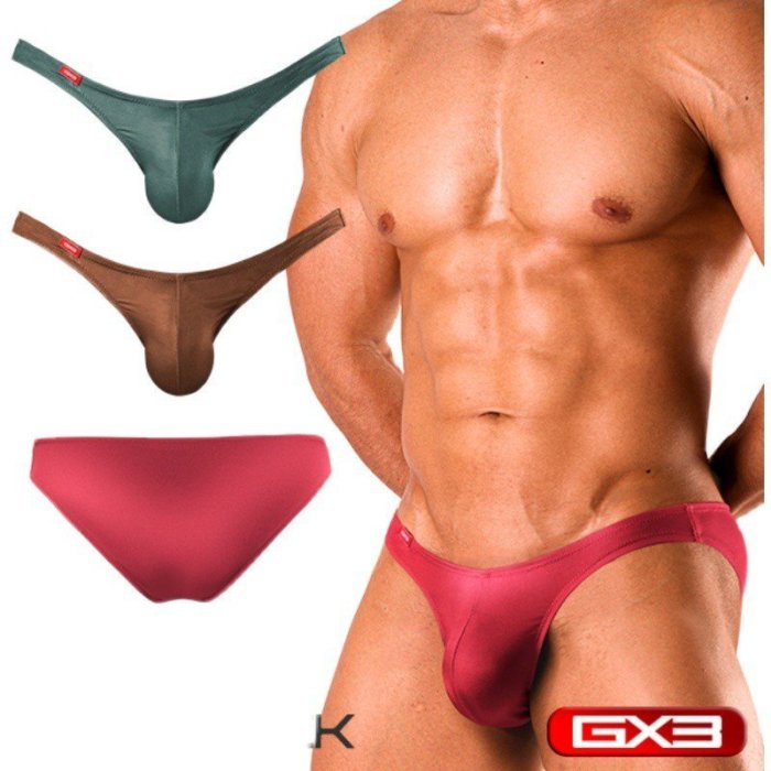 熱銷 AK推酷 出清GX3絕版 M棕色 窄邊低腰性感小三角男內褲可開發票