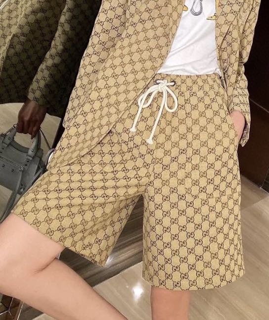 【妖妖代購】Gucci ❌ The north face 北臉限量聯名款GG老花抽繩短褲 男女同款