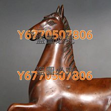 日本金工師長清作《黃銅制銅馬置物》生肖馬雕塑. 日本古董銅像置物銅馬