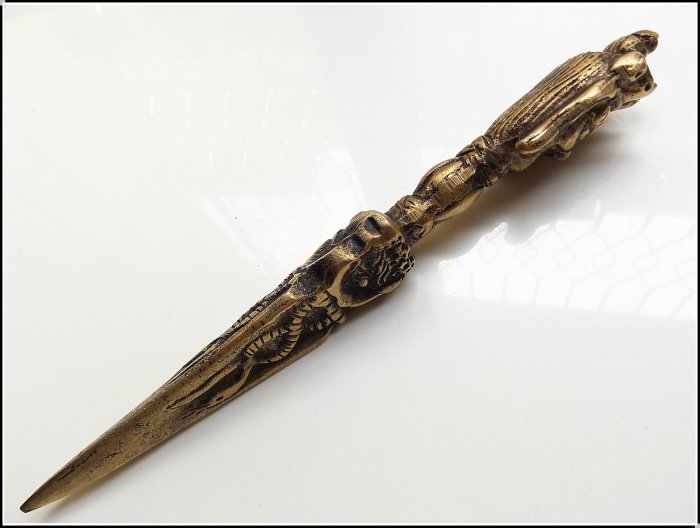 雅之賞|密宗|藏傳|佛教文物】 *特賣* 尼泊爾手工製作純銅210mm金剛杵
