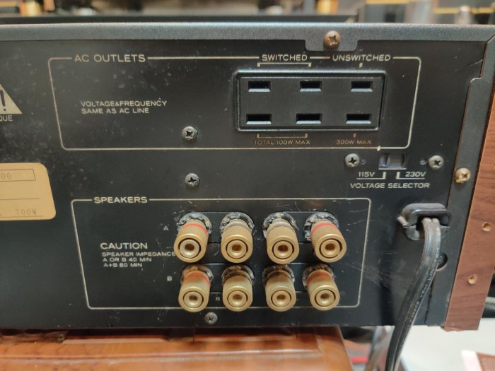現貨日本製TEAC A-X5000 經典機升級CD 輸入及A+B組喇叭香蕉座如圖115V