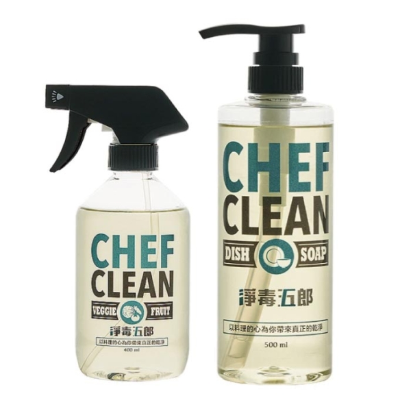 淨毒五郎 蔬果清潔劑400ml+碗盤清潔劑500ML