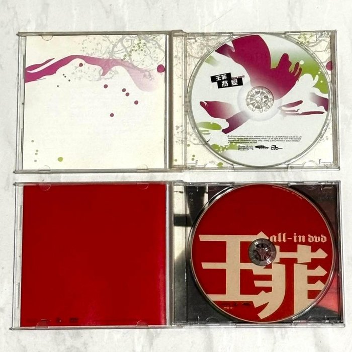王菲2004 將愛All-in 特別典藏版/ 新力音樂台灣長條紙盒版專輯CD+DVD
