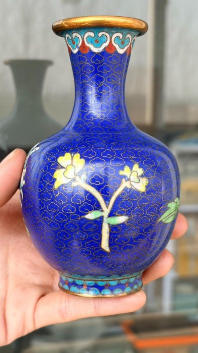 景泰藍花瓶掐絲琺瑯七十年代出口創匯| Yahoo拍賣
