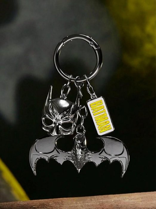 正版聯名 BATMAN蝙蝠俠 英雄面具和蝙蝠腳色金屬吊飾 鑰匙圈