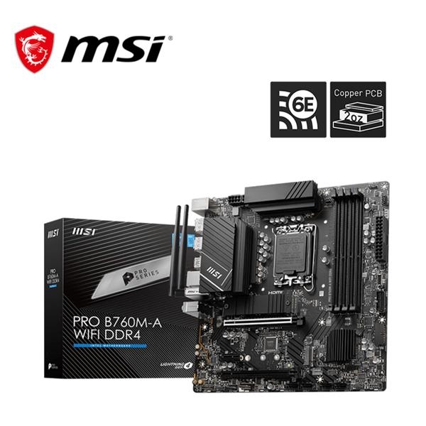 微星 MSI PRO B760M-A WIFI DDR4 INTEL主機板