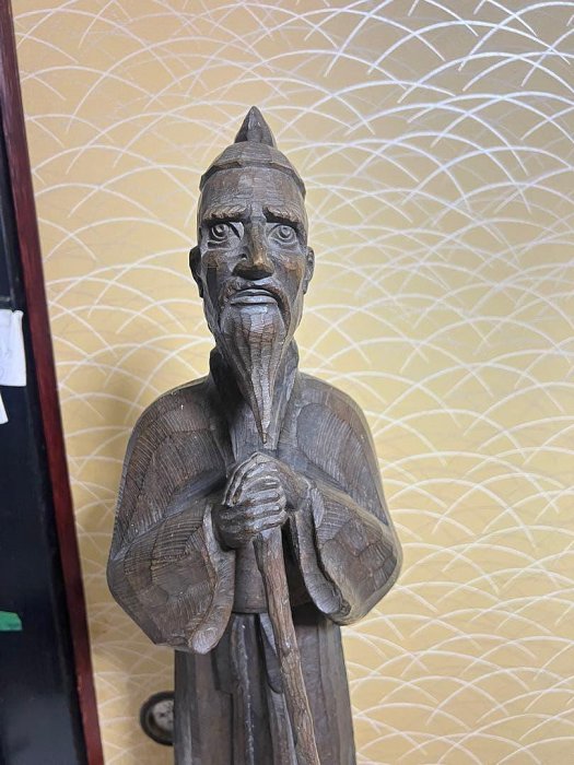 孔子像木雕人物中國美術立像附共箱| Yahoo拍賣