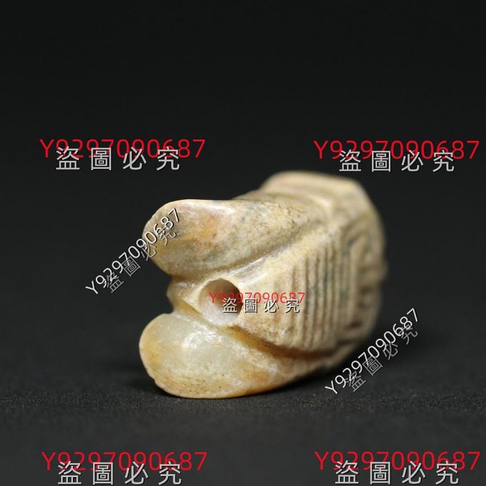 石家河文化老和田玉【玉蟬】掛件，雕工精湛，玉質細膩，包漿老道，細節