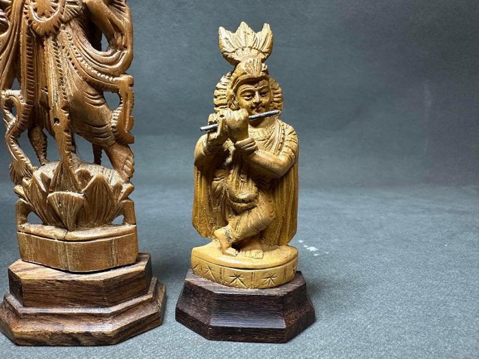 印度白檀木雕弁財天佛教美術佛像古董木像木製密教擺飾| Yahoo拍賣