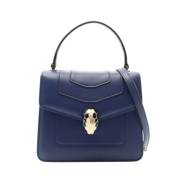 BVLGARI 寶格麗 Serpenti Forever 兩用包 皇家藍寶石色 牛皮 281252 【二手名牌BRAND OFF】