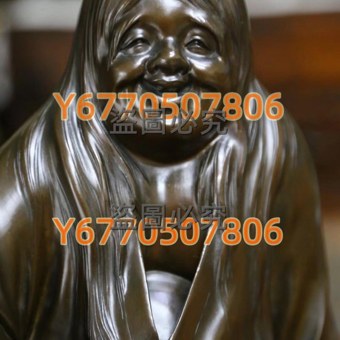 可議價明治金工師造《古銅日本神話人物猩猩置物》 日本明治時代金工