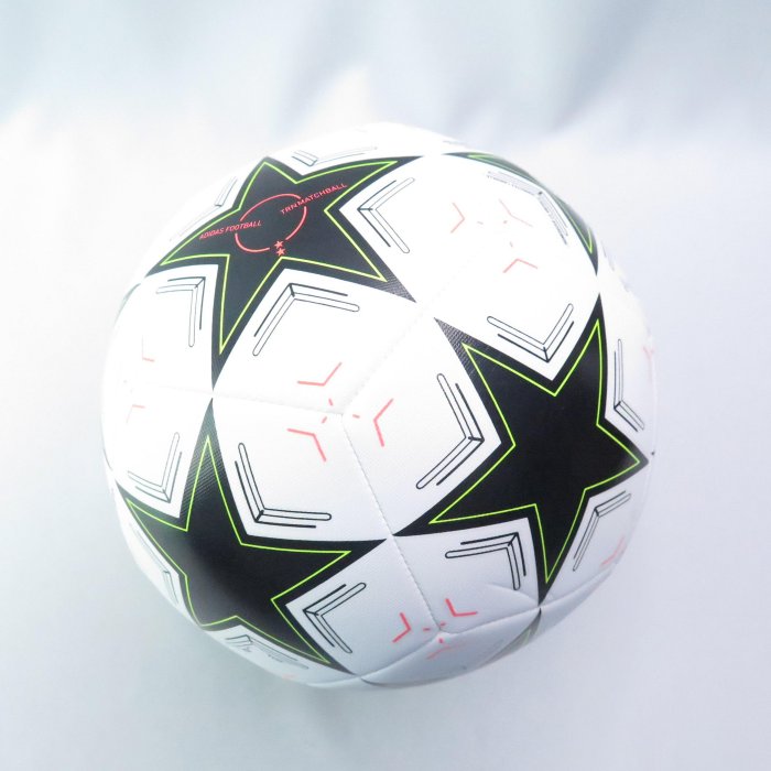 ADIDAS UCL TRN 足球IX4062 歐冠盃徽章分尺寸三四五號球白黑/橘黃