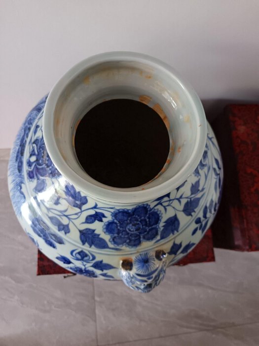 80年代嚴選青花瓷大罐，高38公分口徑16公分，釉下彩工藝藏家推薦青花瓷