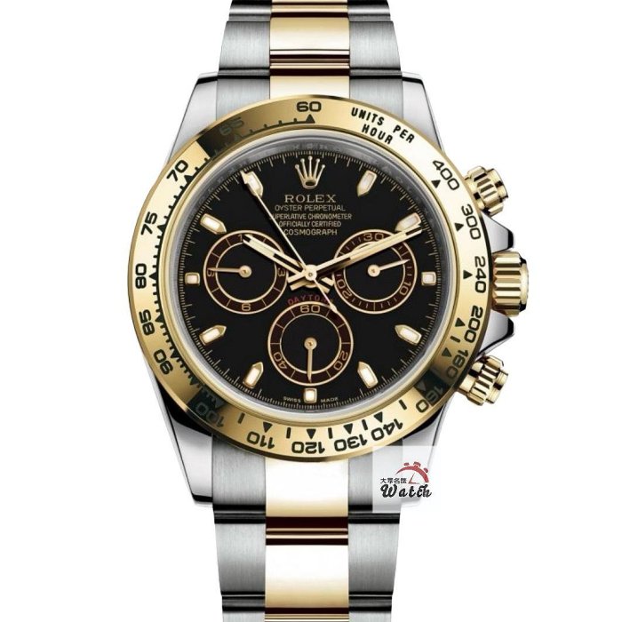 【大眾名錶】ROLEX勞力士116503 Daytona 半金迪通拿 2023/10 三眼計時 黑色面盤 錶徑40mm 自動上鍊 18K金及不鏽鋼 G353