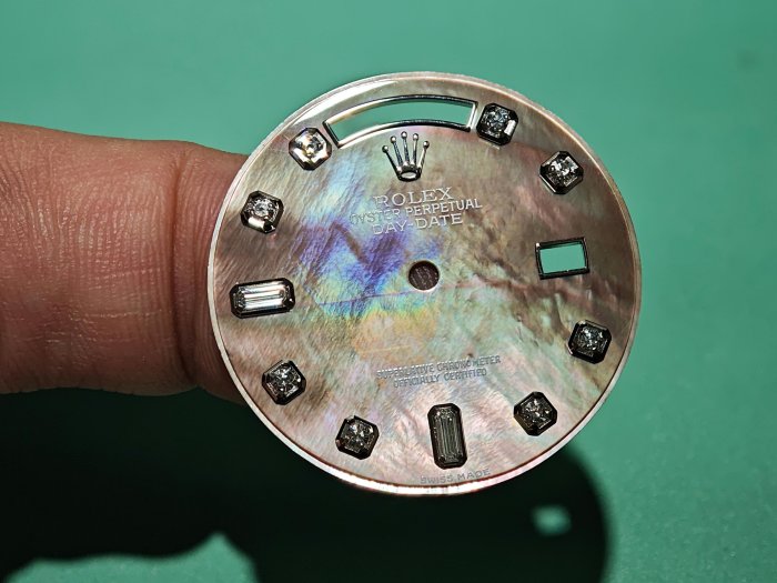 【單售面盤】ROLEX勞力士極罕見原裝黑蝶貝母包臺十鑽面(大顆鑽)18039 18239 118239 等都可用