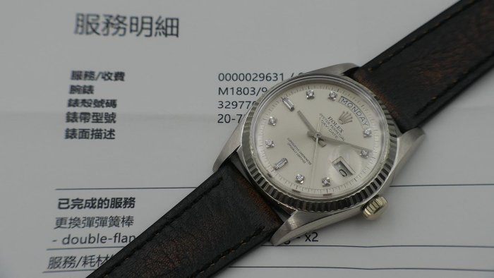 【美好時光】1972年份 ROLEX白金版本1803罕見無夜光十鑽面超美品18039 18238 18239參考