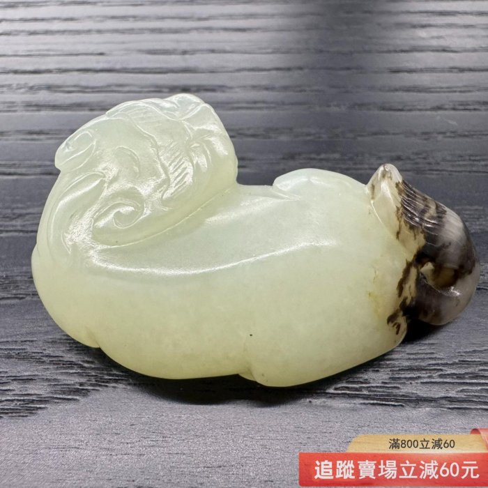 和田玉瑞獸貔貅把件文持文玩古玉古董肥臀闊背貔貅瑞獸財源廣進，財古玩