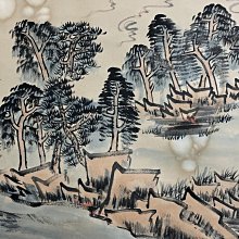 代號ZB845《陸儼少山水》好畫工帶雜志四尺手繪發：22畫心材質：宣紙裱