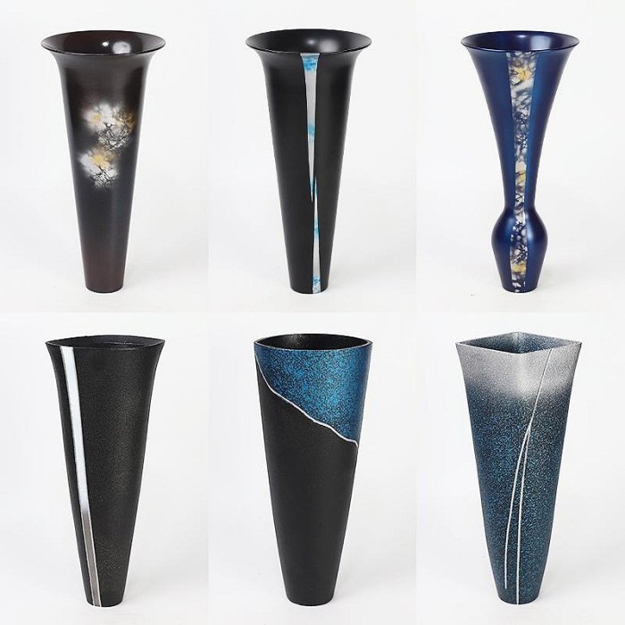 一文字池坊 花器 花瓶 立花 生花 金属製 開口 約25.5cm 一文字池坊 花器 花瓶 立花 生花 金属製 開口 約25.5cm