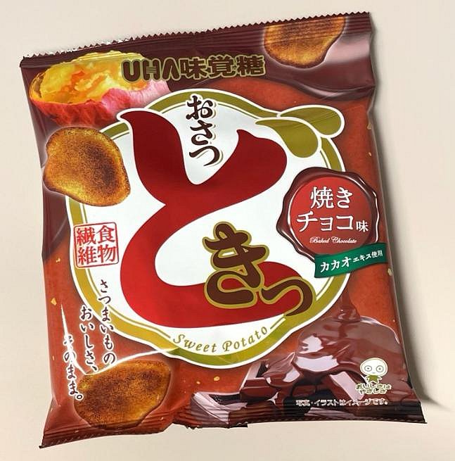＊日式雜貨館＊日本限定 UHA味覺糖地瓜片 烤巧克力風味 巧克力地瓜薯片 楓糖焦糖薯片 奶茶風味薯片 期間限定 可可地瓜薯片 60G 期間限定 數量有限