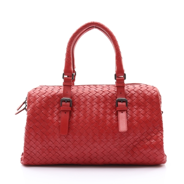 BOTTEGA VENETA BV 寶緹嘉 手提包 紅色 編織羊皮 283363 【二手名牌BRAND OFF】