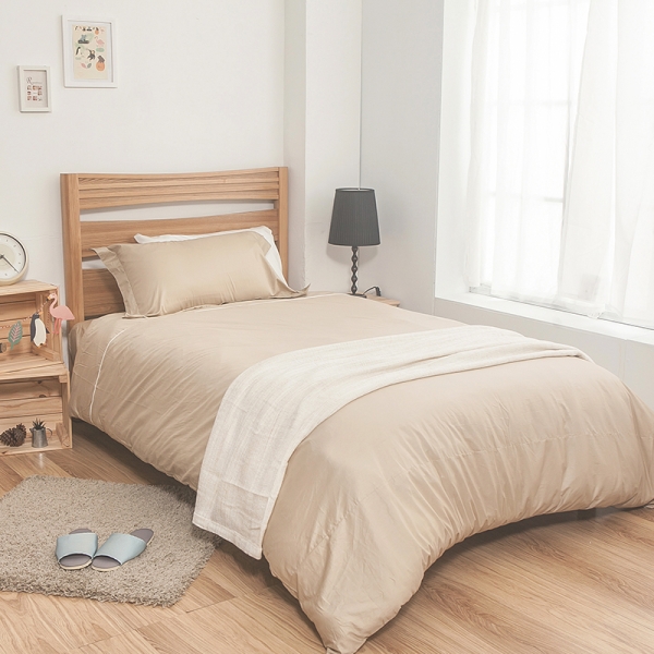 床包 / 雙人【簡單生活-淺系列-多色可選】含兩件枕套 100%精梳棉 戀家小舖臺灣製