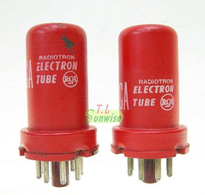 717A ︽NO:63604 美國RCA 5693 一對 特製紅色鐵管 真空管 ( 6SJ7
