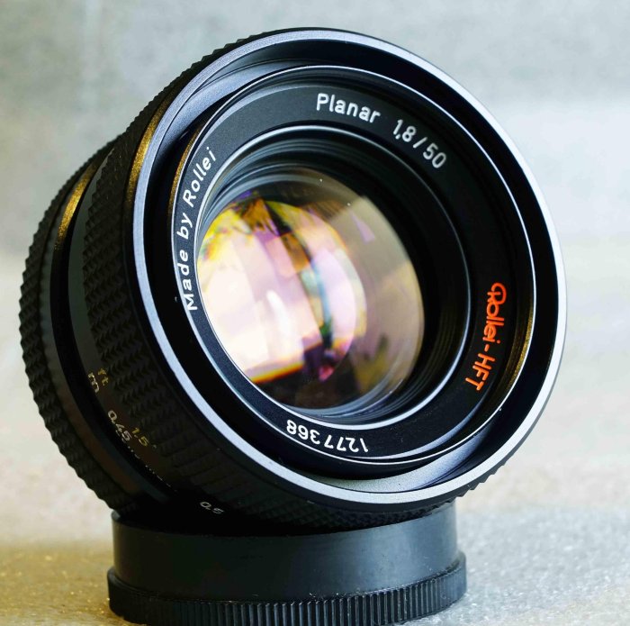 悠悠山河】新品級Rollei HFT Zeiss Planar 50mm F1.8 無刮無霉無霧通透