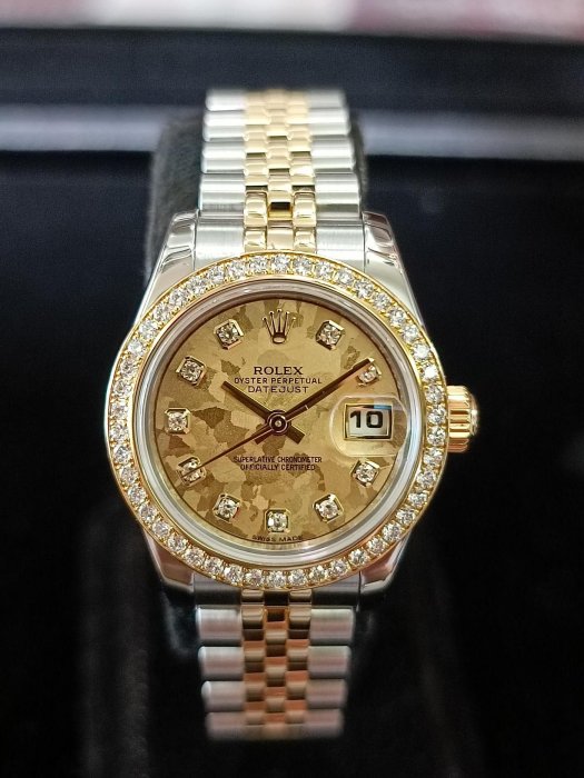 ROLEX 勞力士 179383 稀有金箔面 鑽時標 鑽圈 半金 黃18K金 [正泰精品當舖] 原廠鑲鑽錶 機械錶 另有 69173 69178 68273