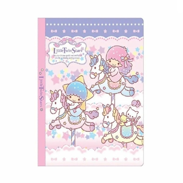 【震撼精品百貨】Little Twin Stars KiKi&LaLa 雙子星小天使~雙子星20頁檔案夾-木馬*27064